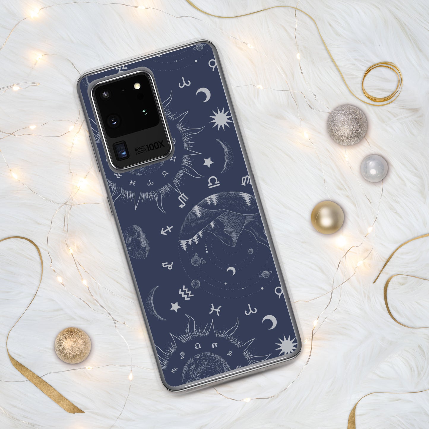 Navy Blue Moon Zodiac Clear Case for Samsung®