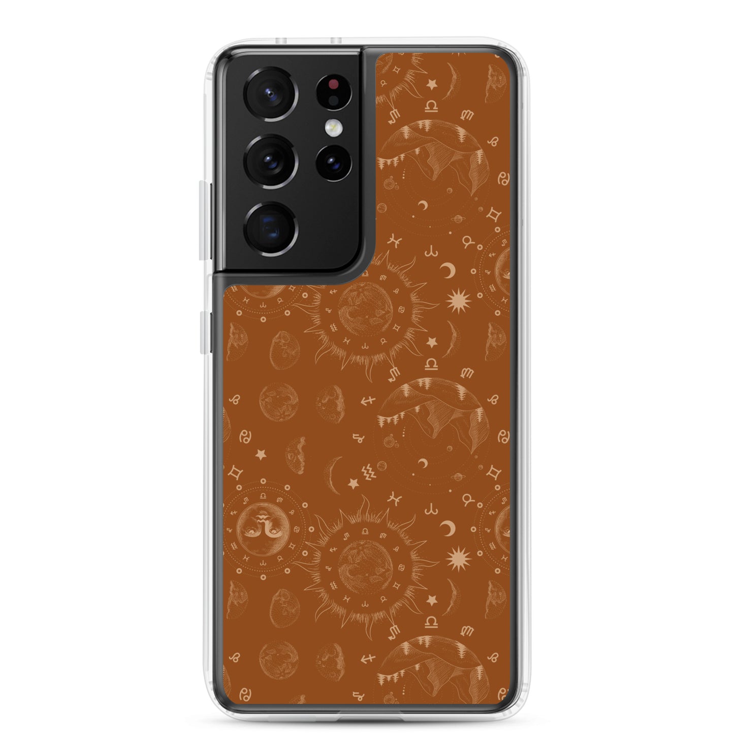 Saddle Brown Moon Galaxy Clear Case for Samsung®