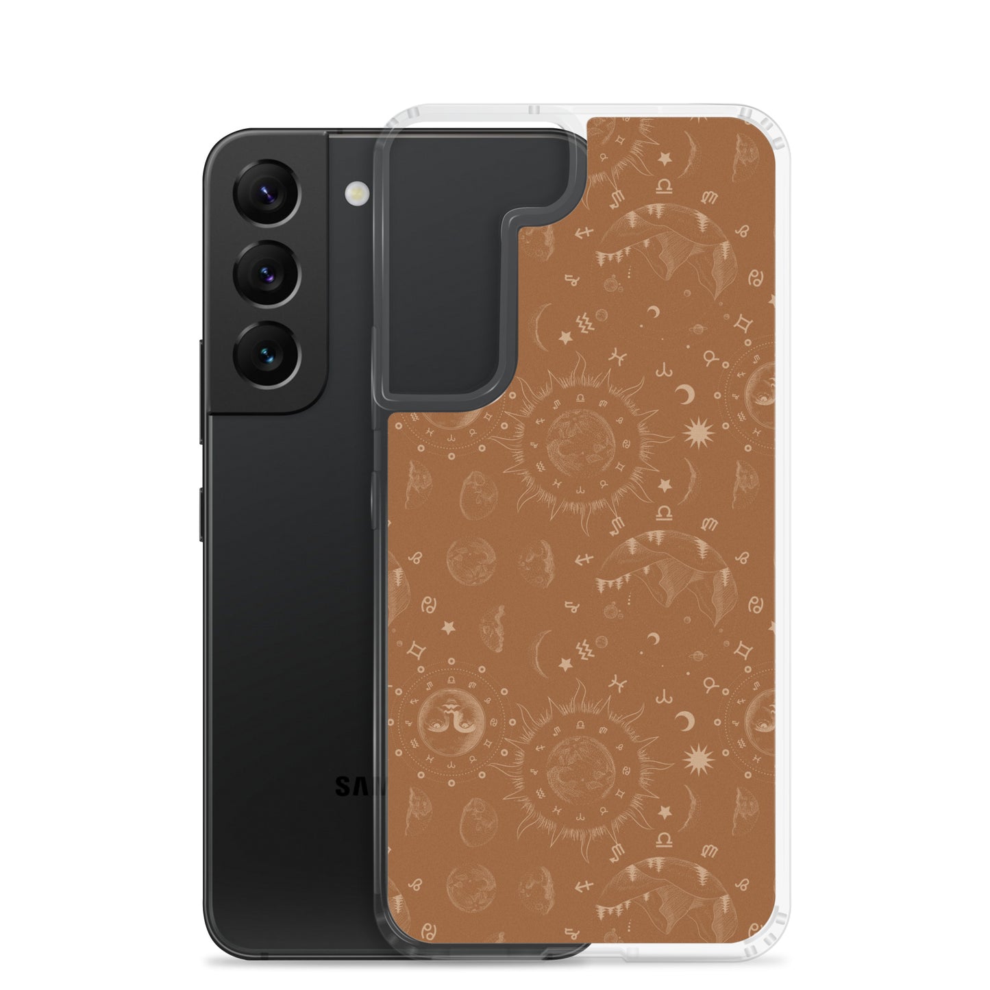 Saddle Brown Moon Galaxy Clear Case for Samsung®