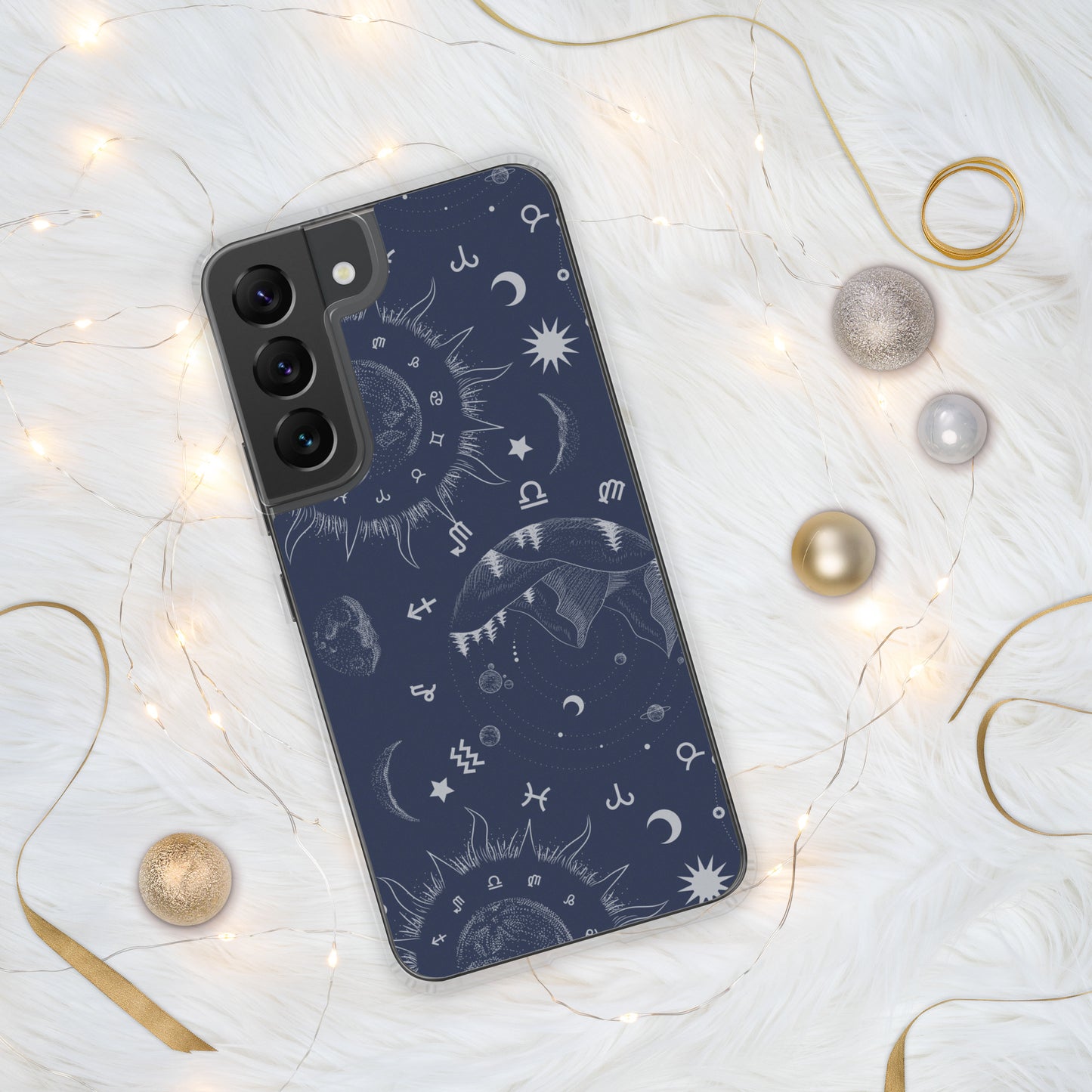 Navy Blue Moon Zodiac Clear Case for Samsung®