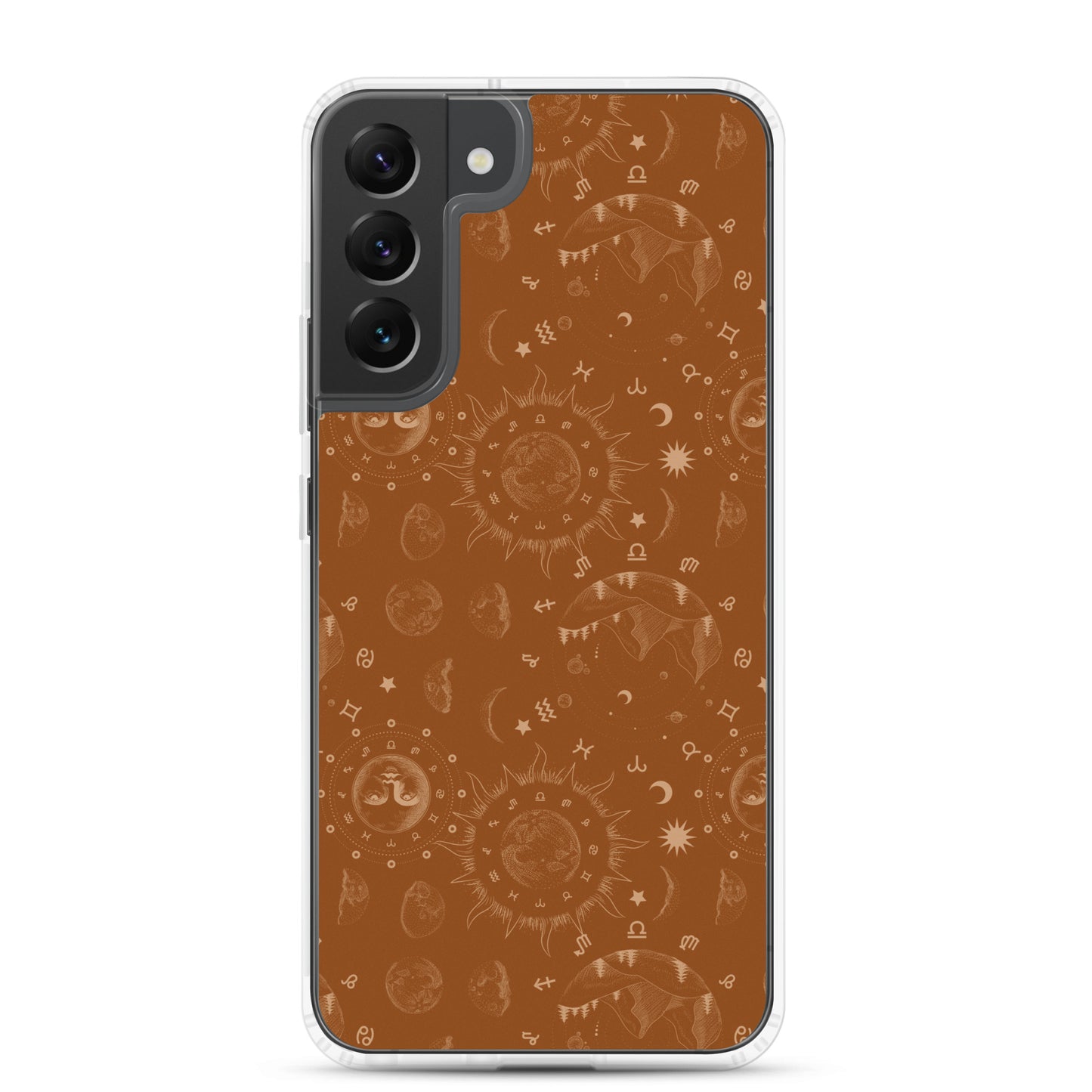 Saddle Brown Moon Galaxy Clear Case for Samsung®