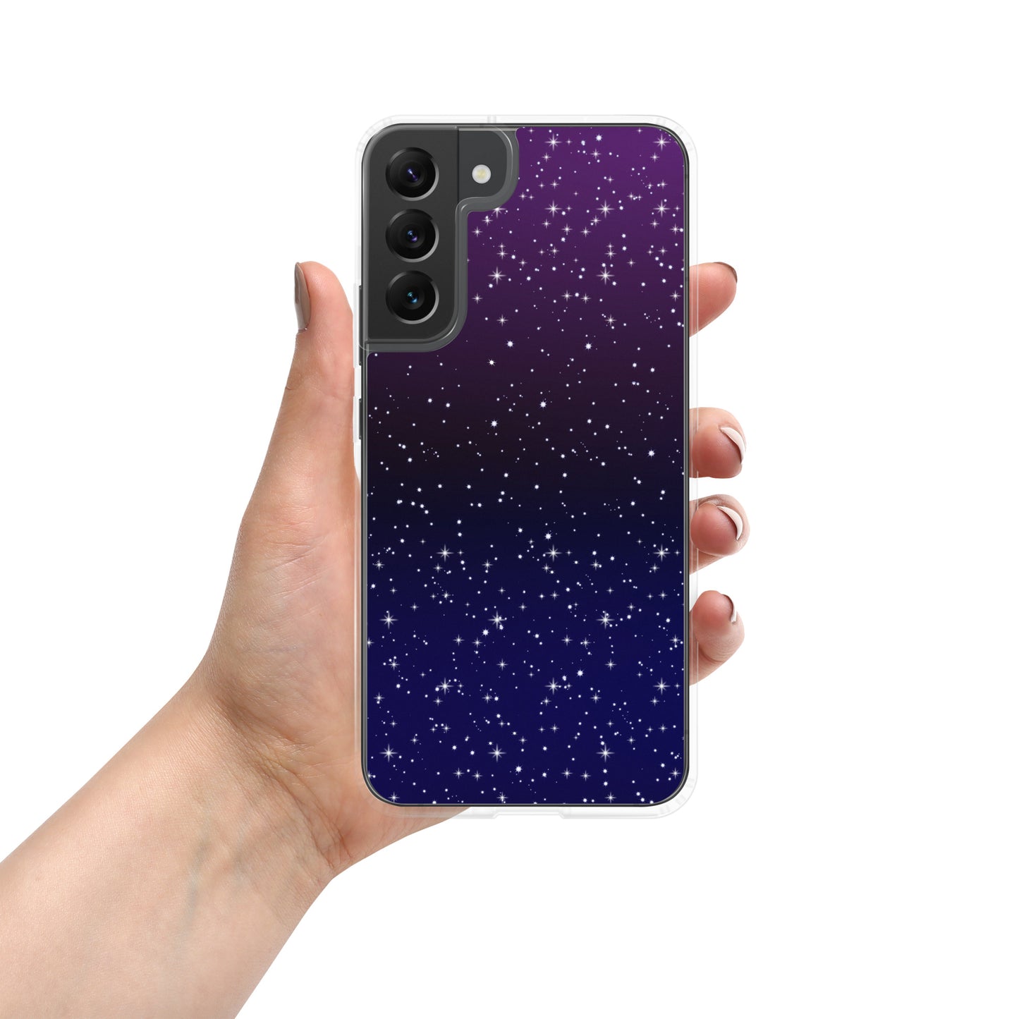 Purple Black Star Galaxy Clear Case for Samsung®