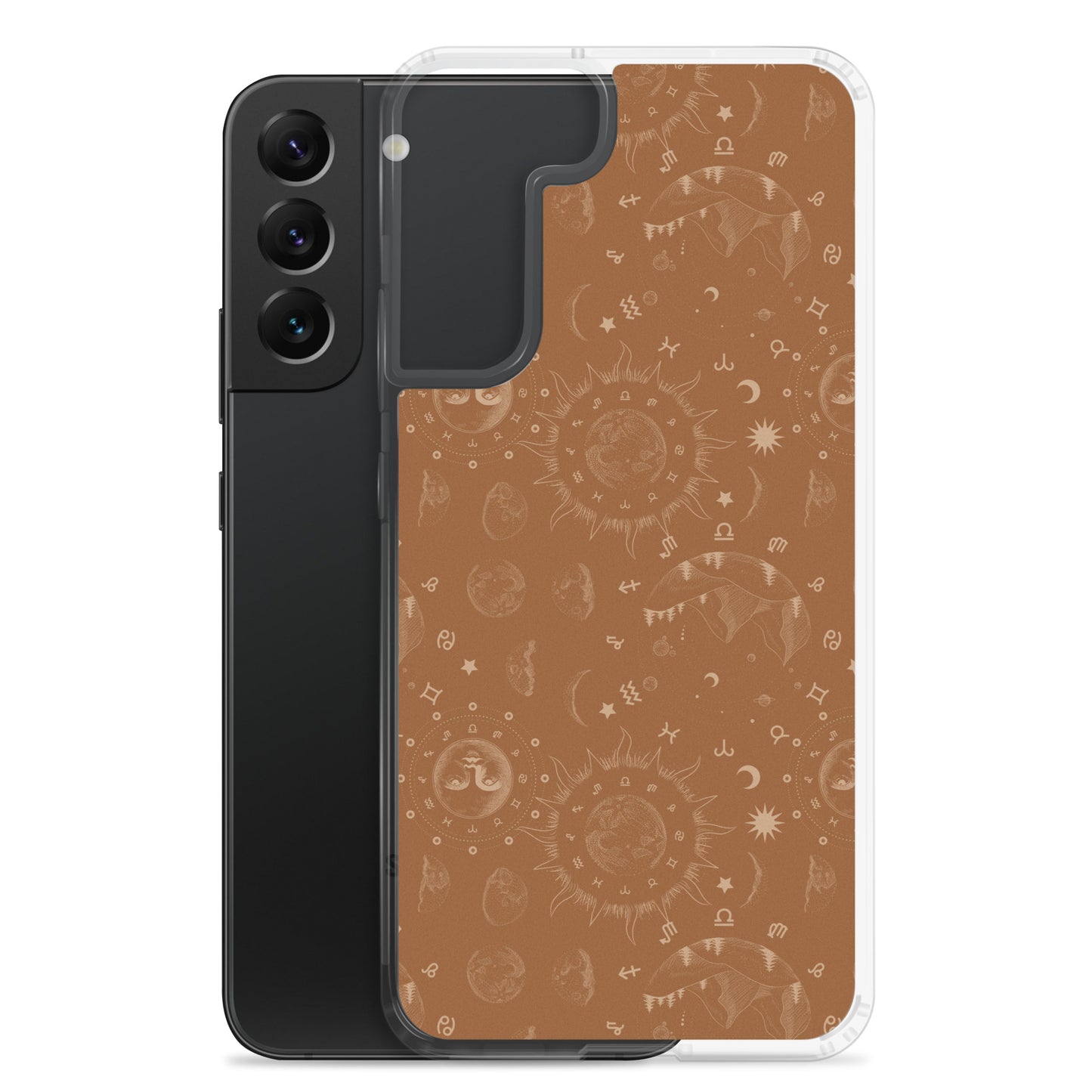 Saddle Brown Moon Galaxy Clear Case for Samsung®