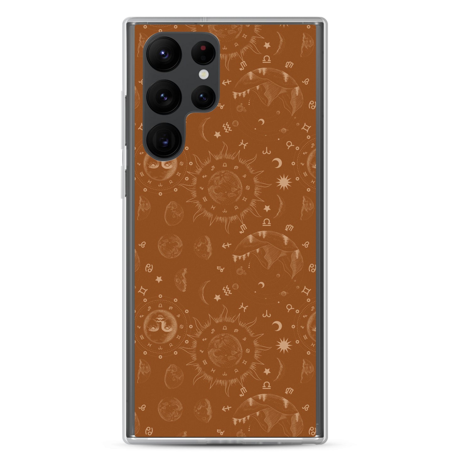 Saddle Brown Moon Galaxy Clear Case for Samsung®