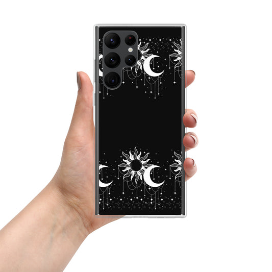 White Black Sun Moon Clear Case for Samsung®