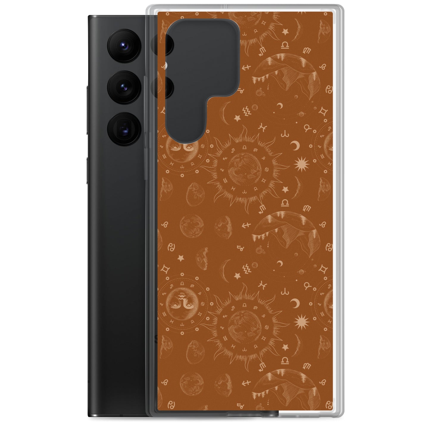 Saddle Brown Moon Galaxy Clear Case for Samsung®