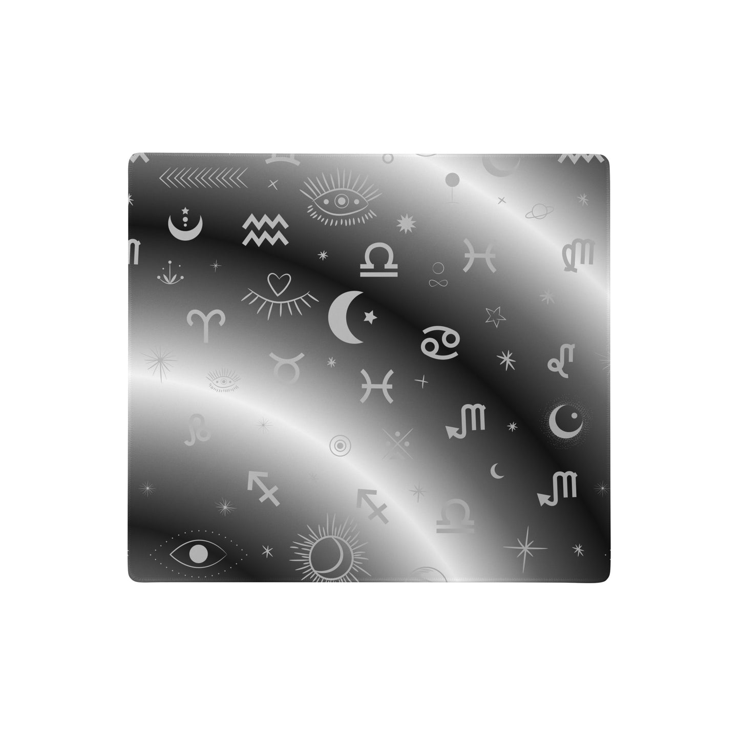 Black White Zodiac Gaming Mouse Pad