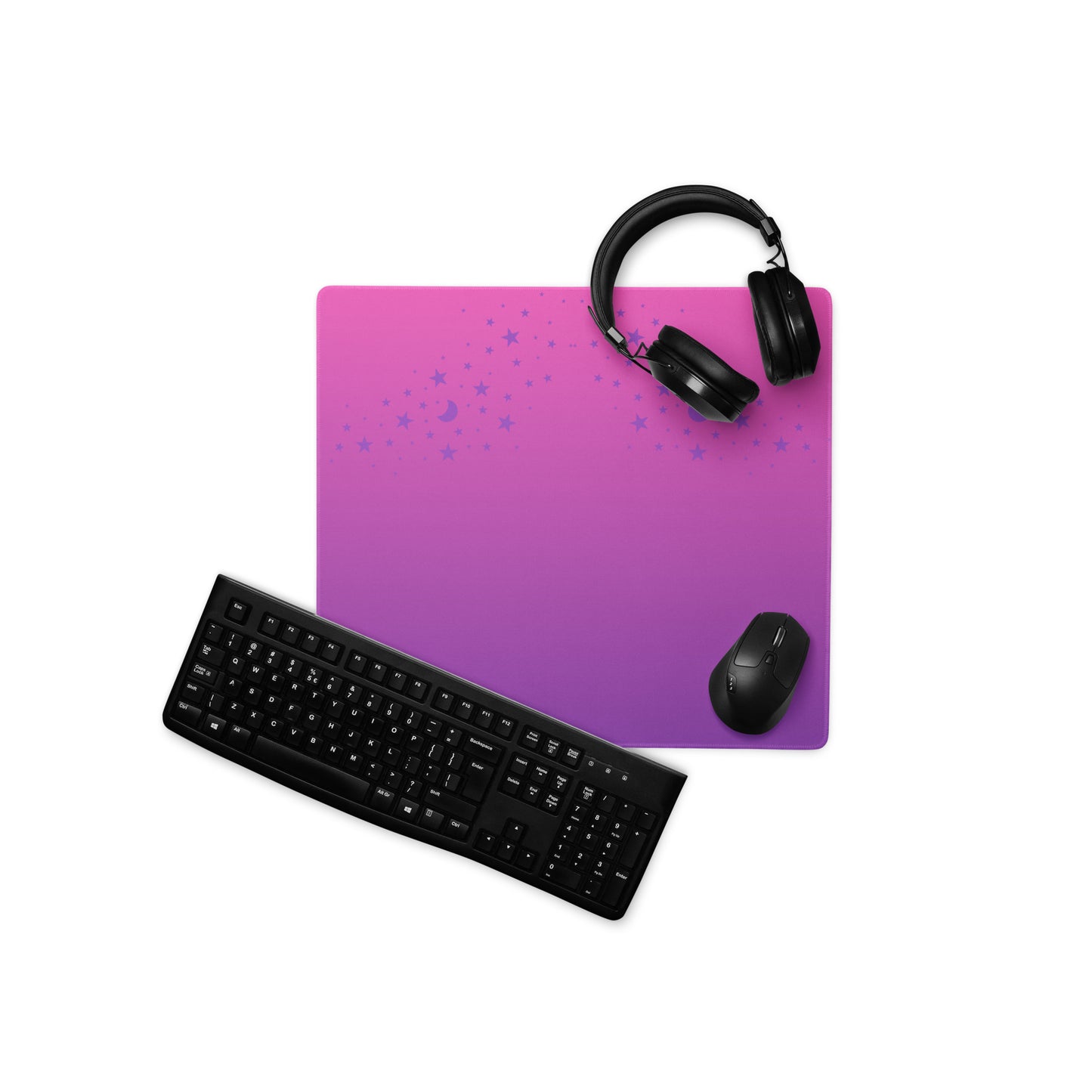 Purple Pink Gradient Star Gaming Mouse Pad