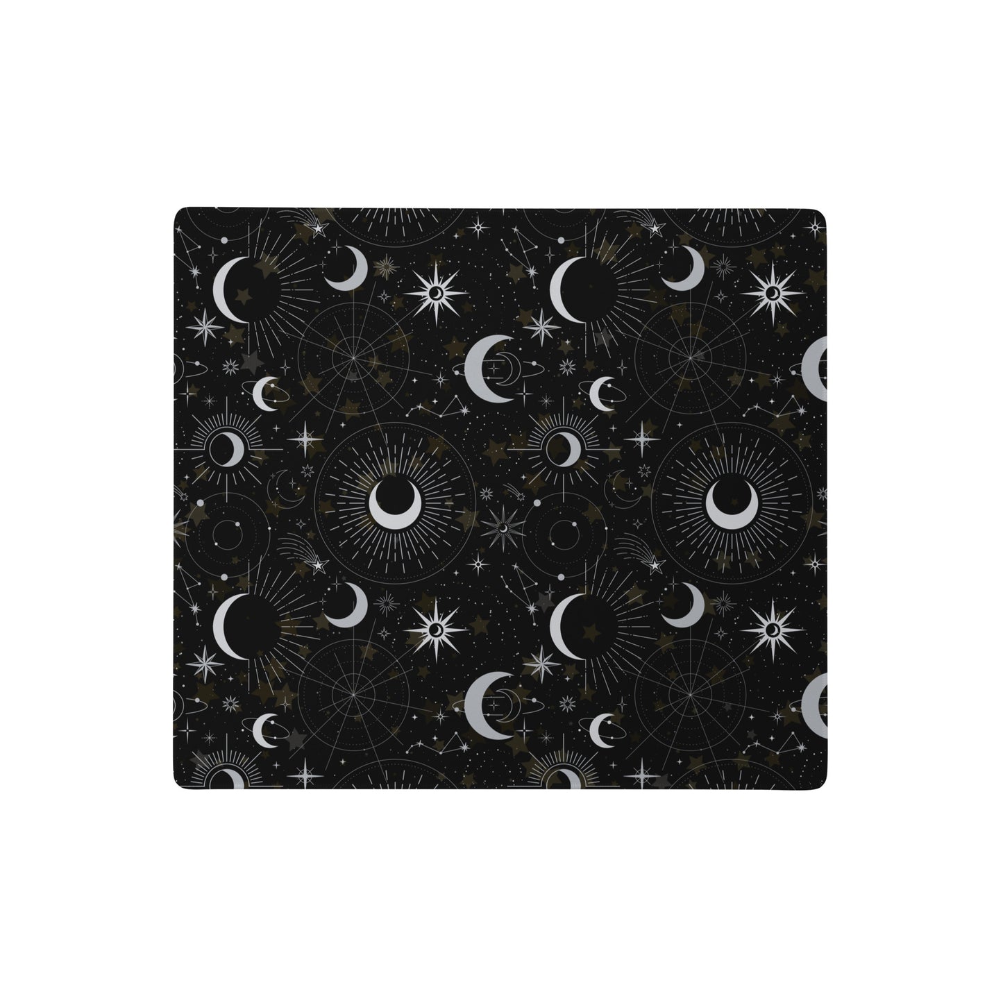 Silver Black Moon Gaming Mouse Pad