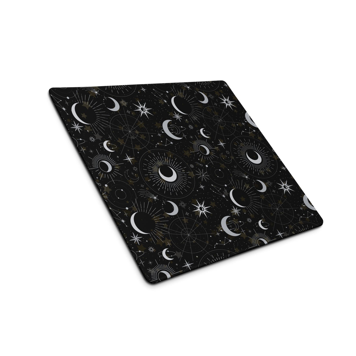 Silver Black Moon Gaming Mouse Pad