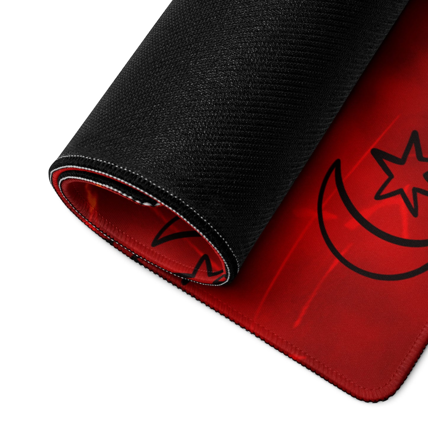 Red Moon Star Gaming Mouse Pad