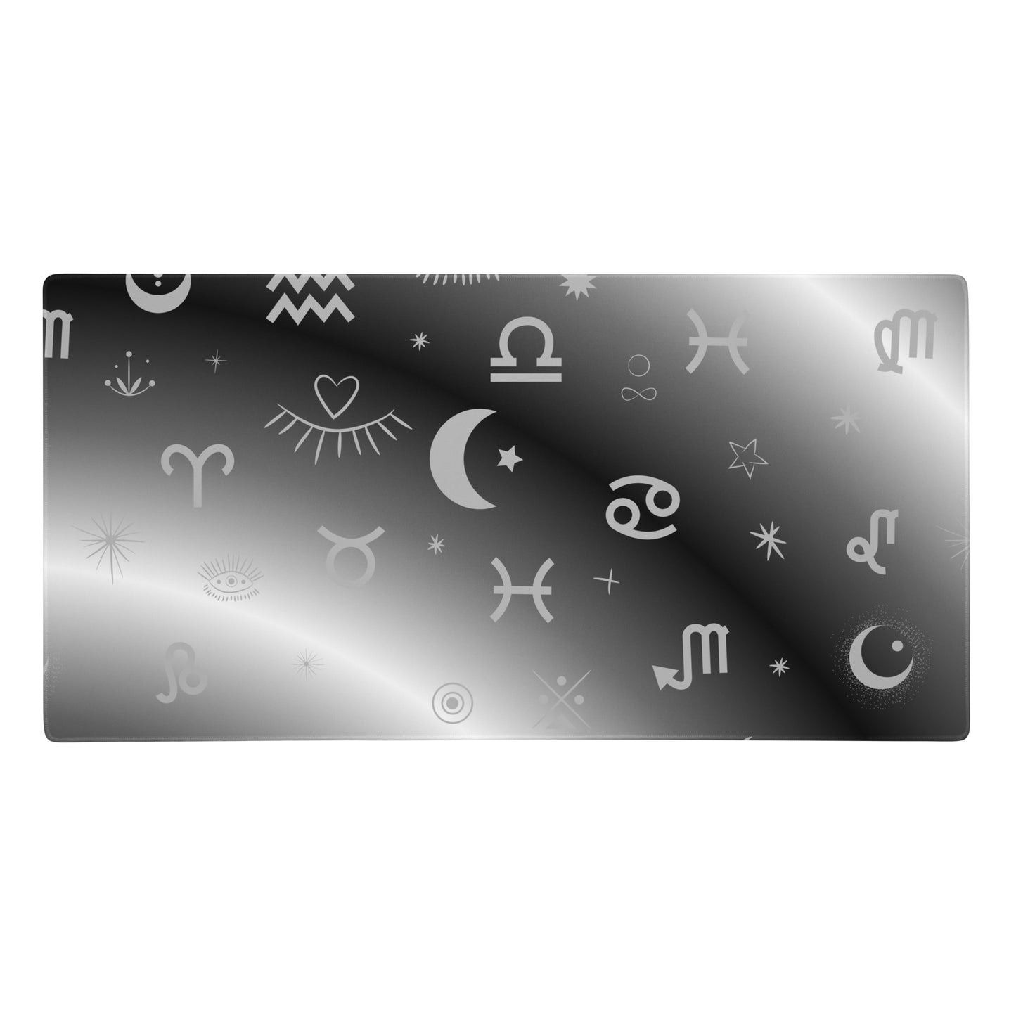 Black White Zodiac Gaming Mouse Pad