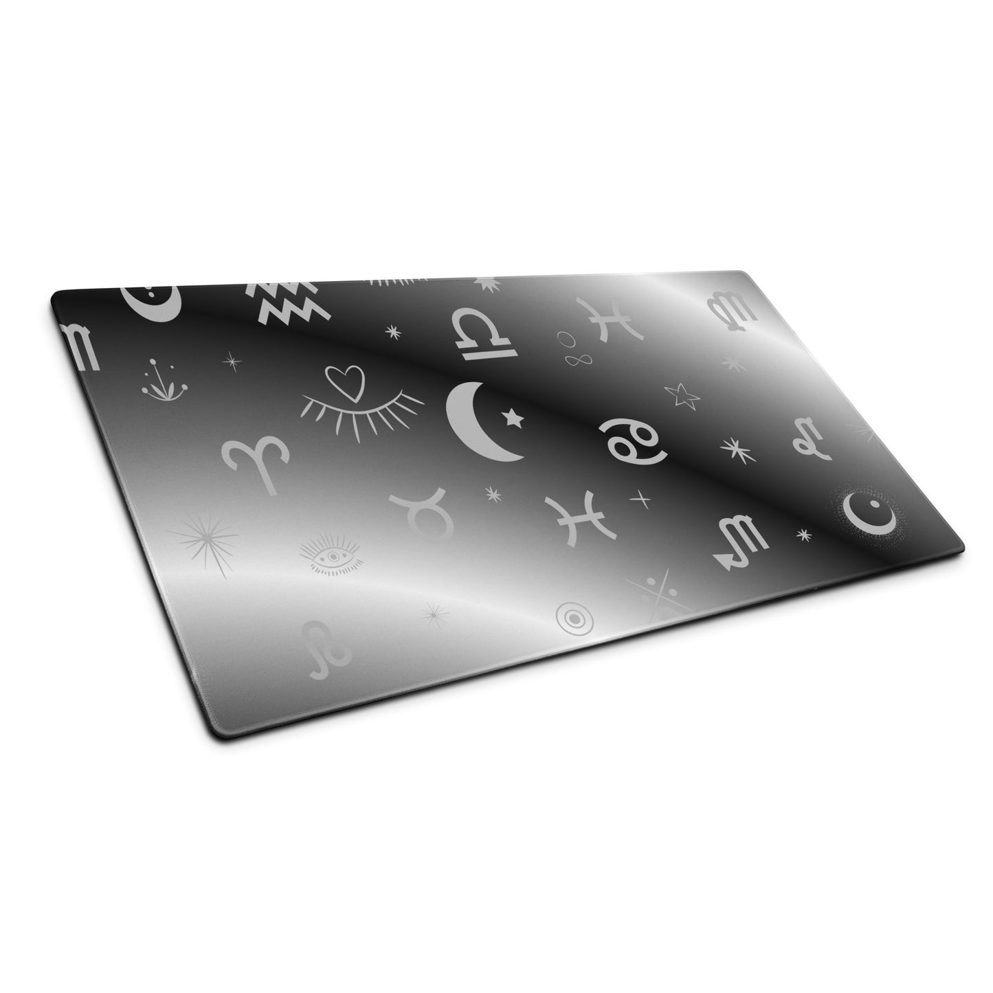 Black White Zodiac Gaming Mouse Pad