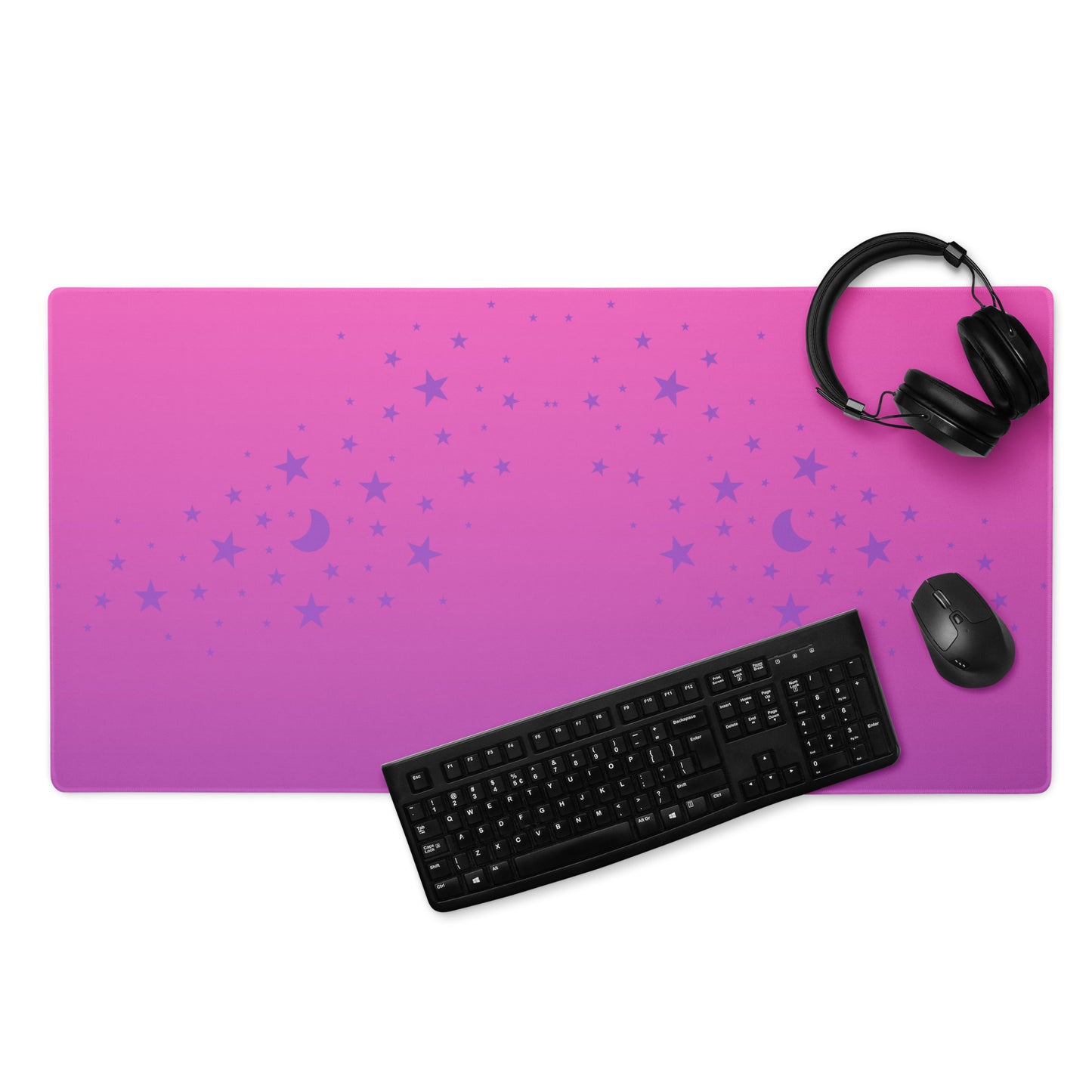 Purple Pink Gradient Star Gaming Mouse Pad