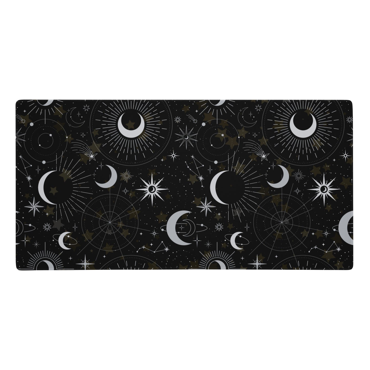 Silver Black Moon Gaming Mouse Pad