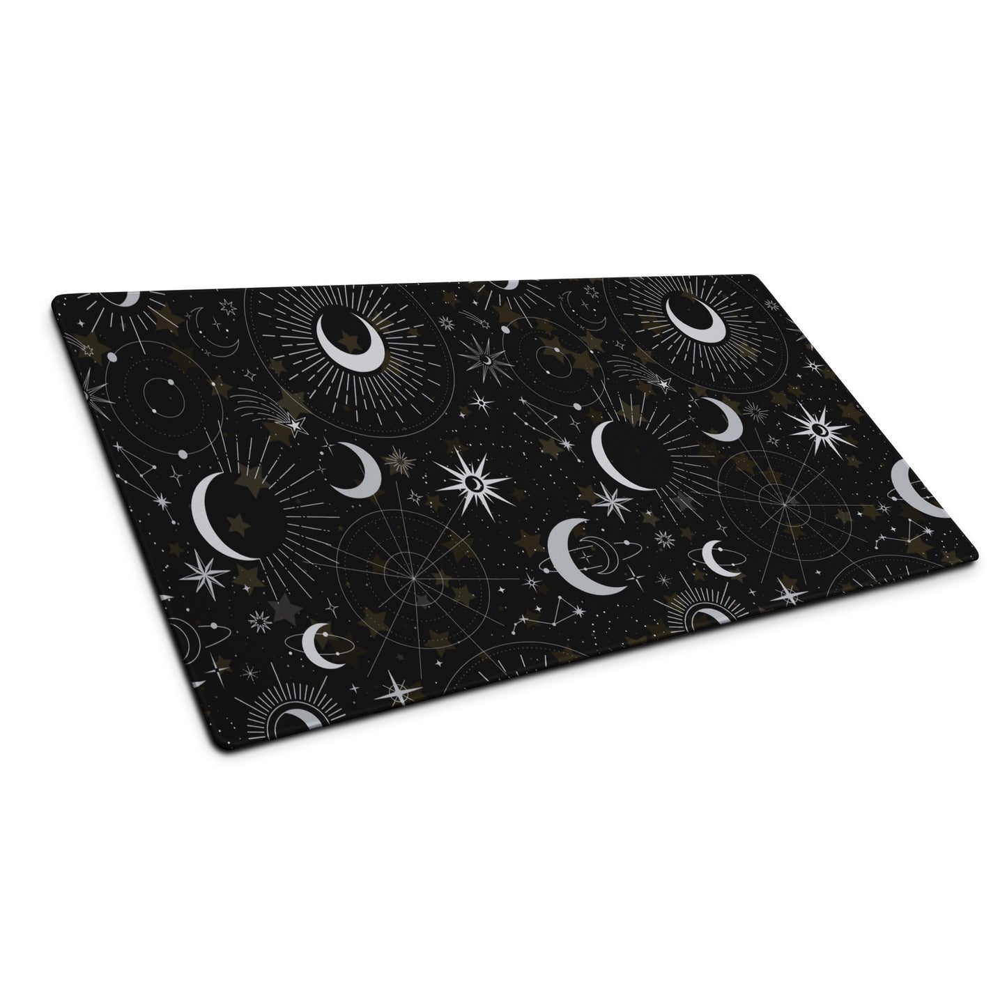 Silver Black Moon Gaming Mouse Pad