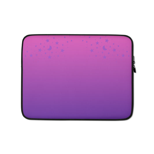 Purple Pink Gradient Star Laptop Sleeve