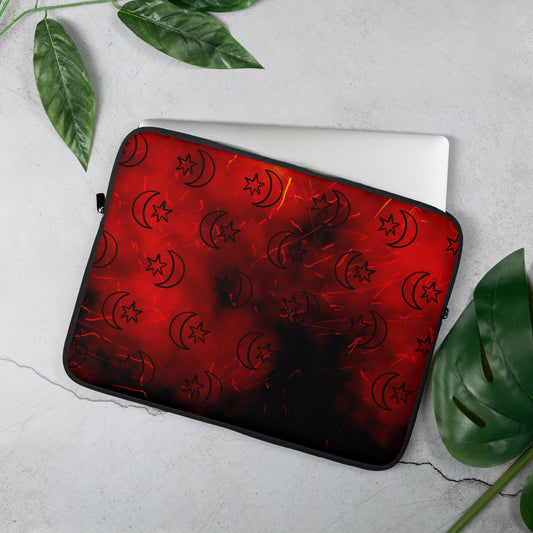 Red Moon Star Laptop Sleeve