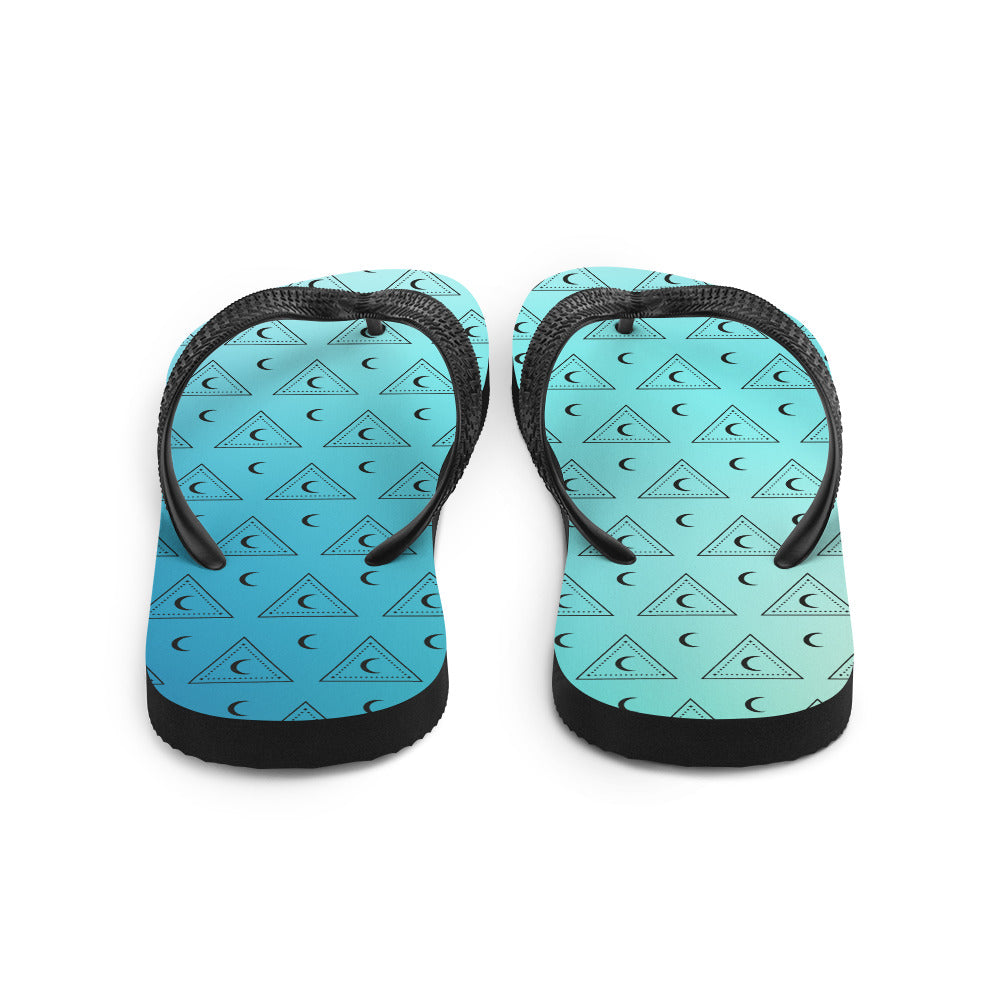 Blue Moon Triangle Flip-Flops