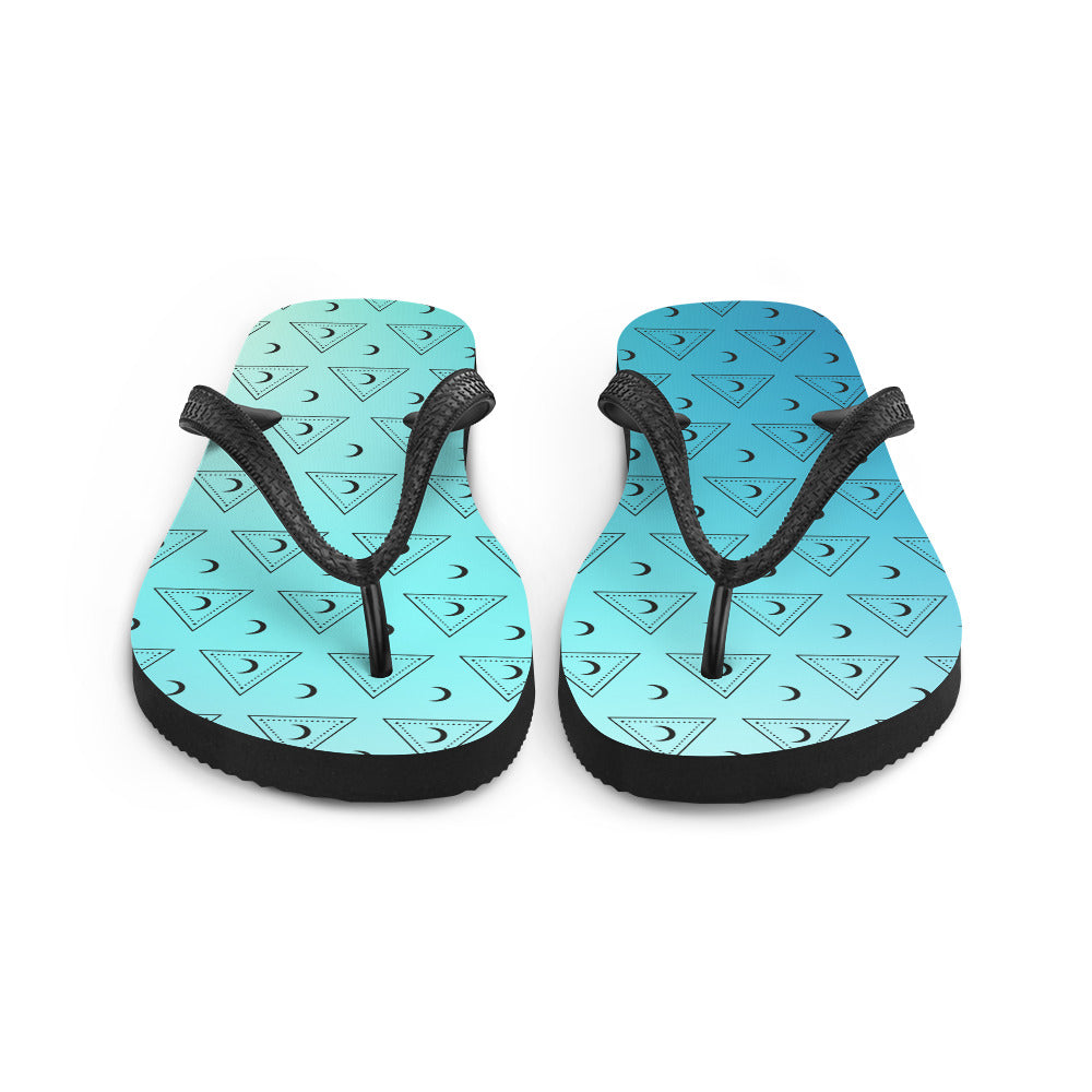 Blue Moon Triangle Flip-Flops