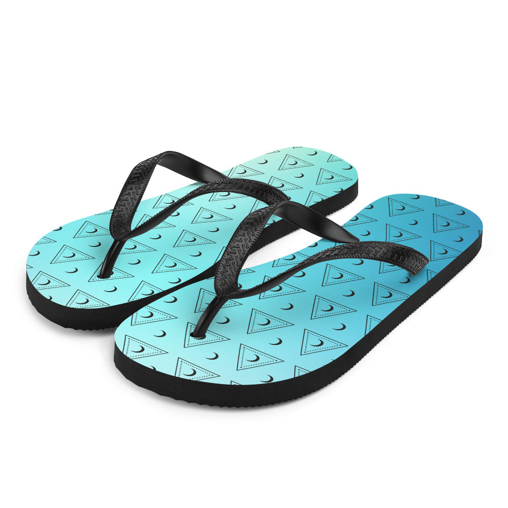 Blue Moon Triangle Flip-Flops