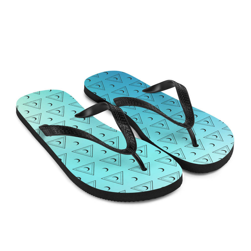 Blue Moon Triangle Flip-Flops