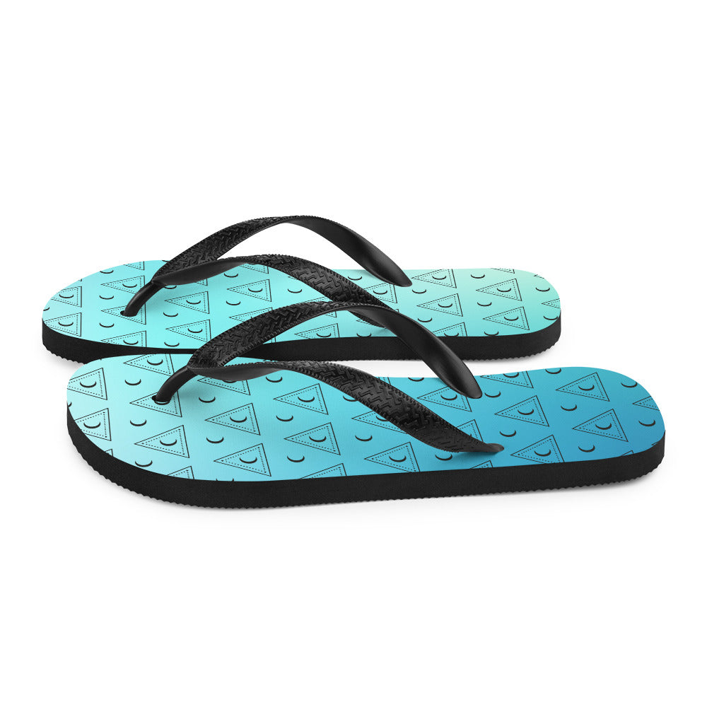 Blue Moon Triangle Flip-Flops