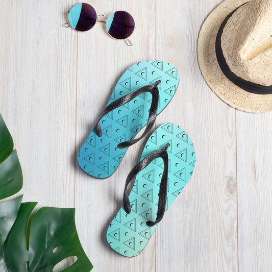 Blue Moon Triangle Flip-Flops