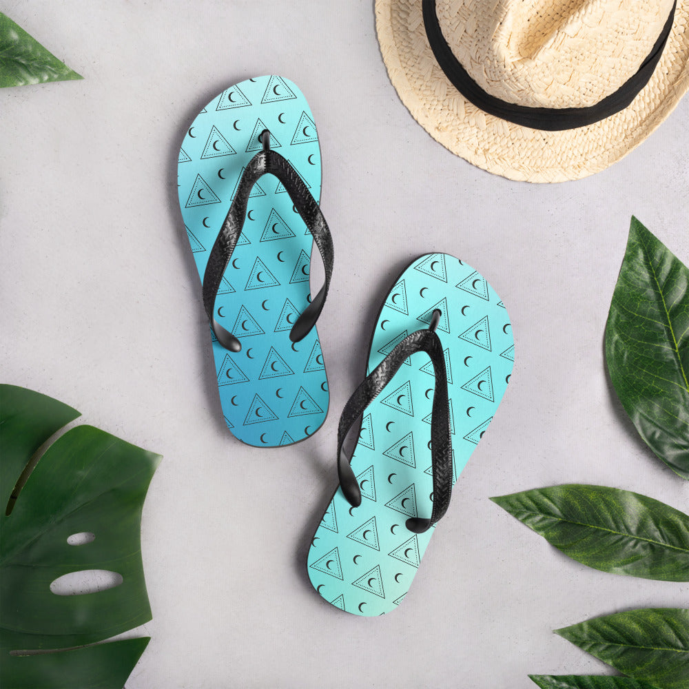 Blue Moon Triangle Flip-Flops