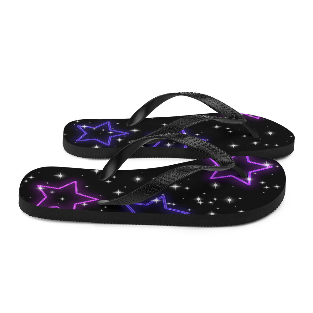 Neon Star Flip-Flops