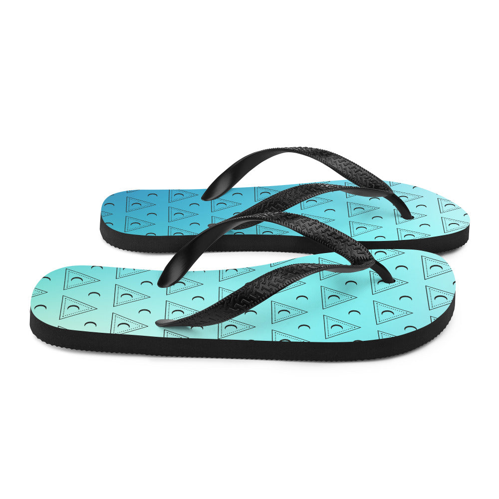 Blue Moon Triangle Flip-Flops