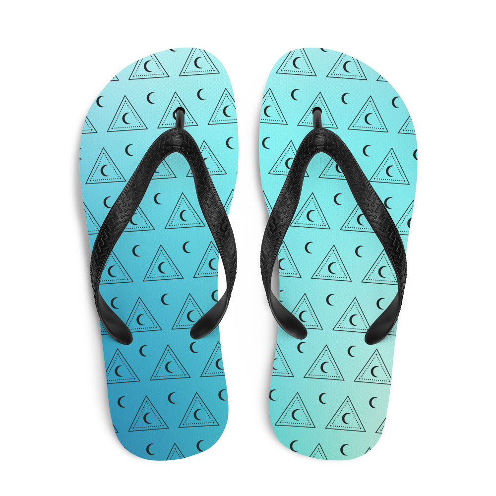 Blue Moon Triangle Flip-Flops