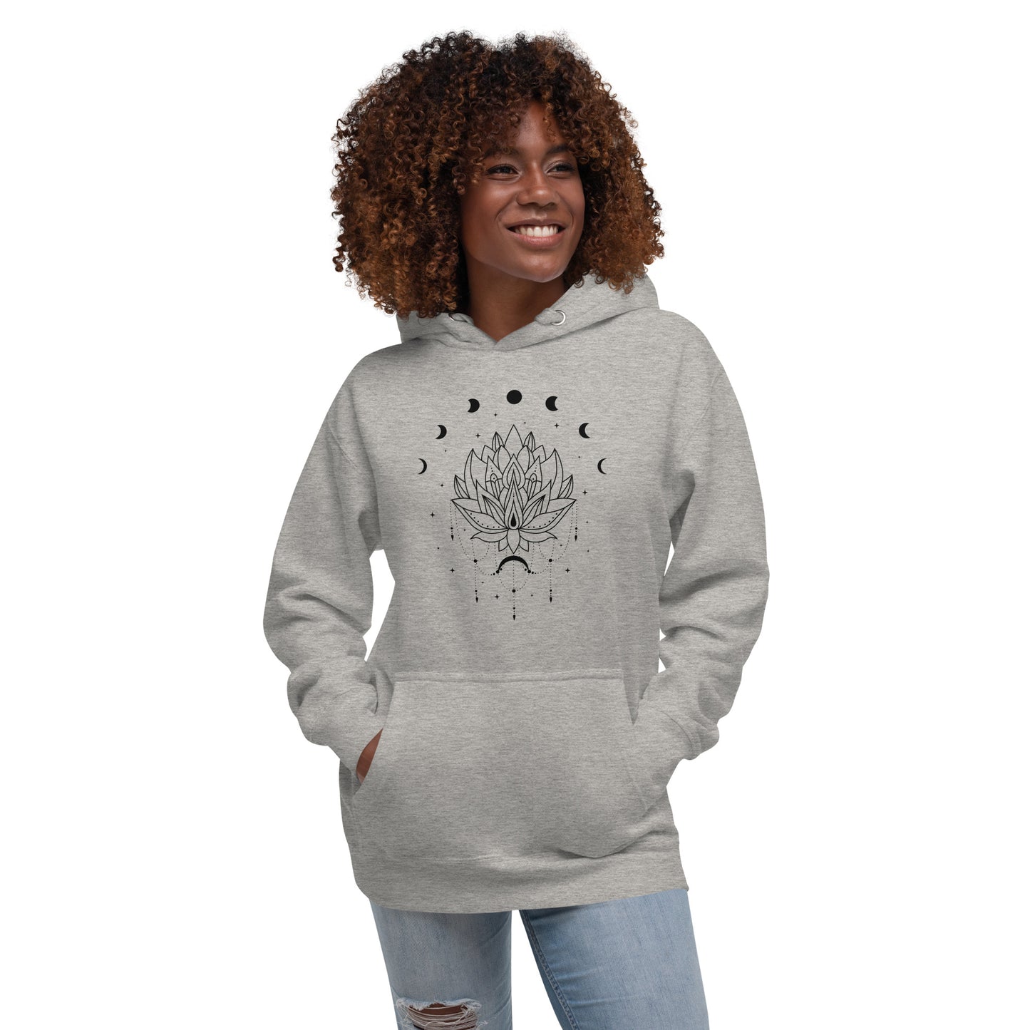 Lotus Moon Phase Unisex Premium Hoodie