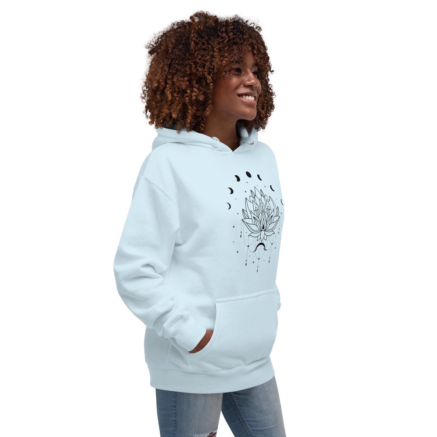 Lotus Moon Phase Unisex Premium Hoodie