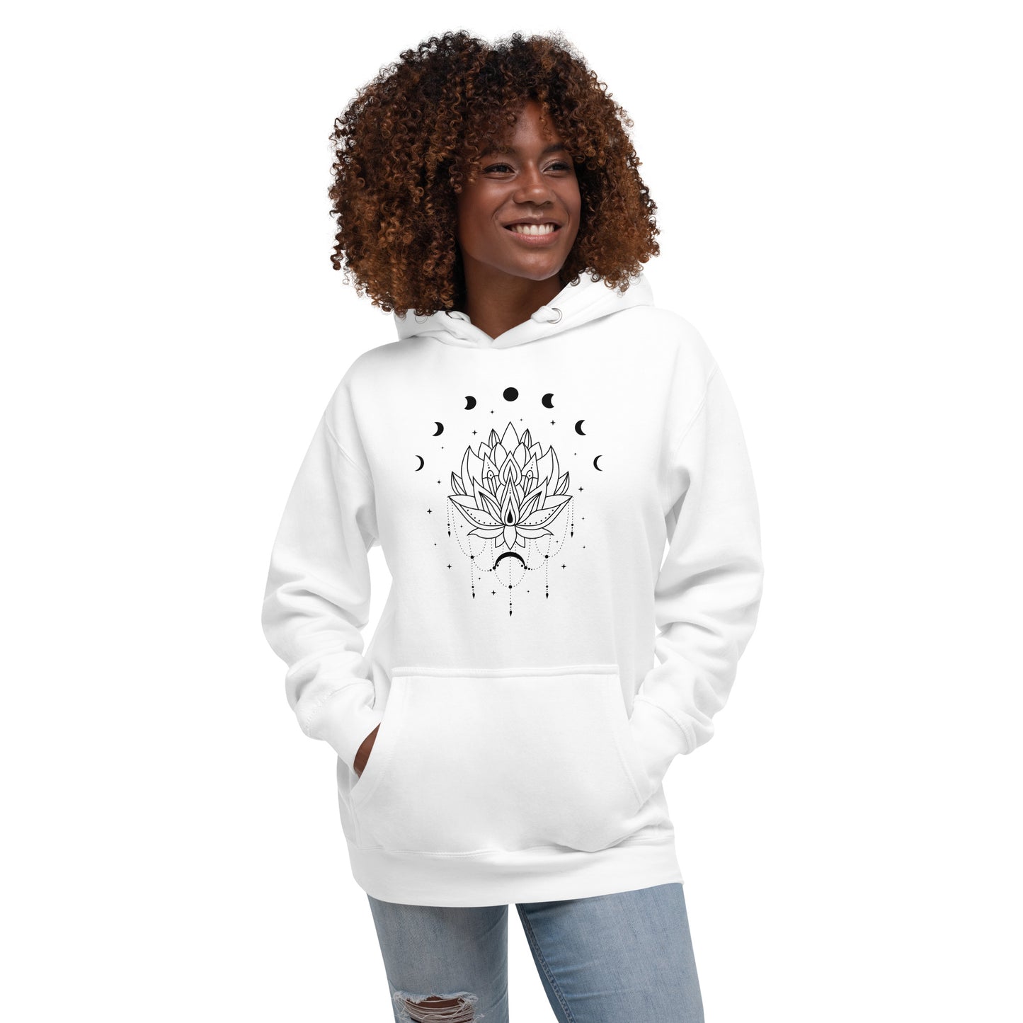 Lotus Moon Phase Unisex Premium Hoodie