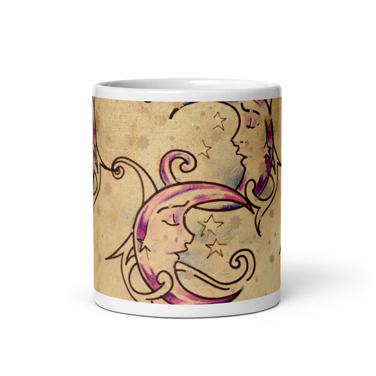 Latte Moon White Glossy Mug