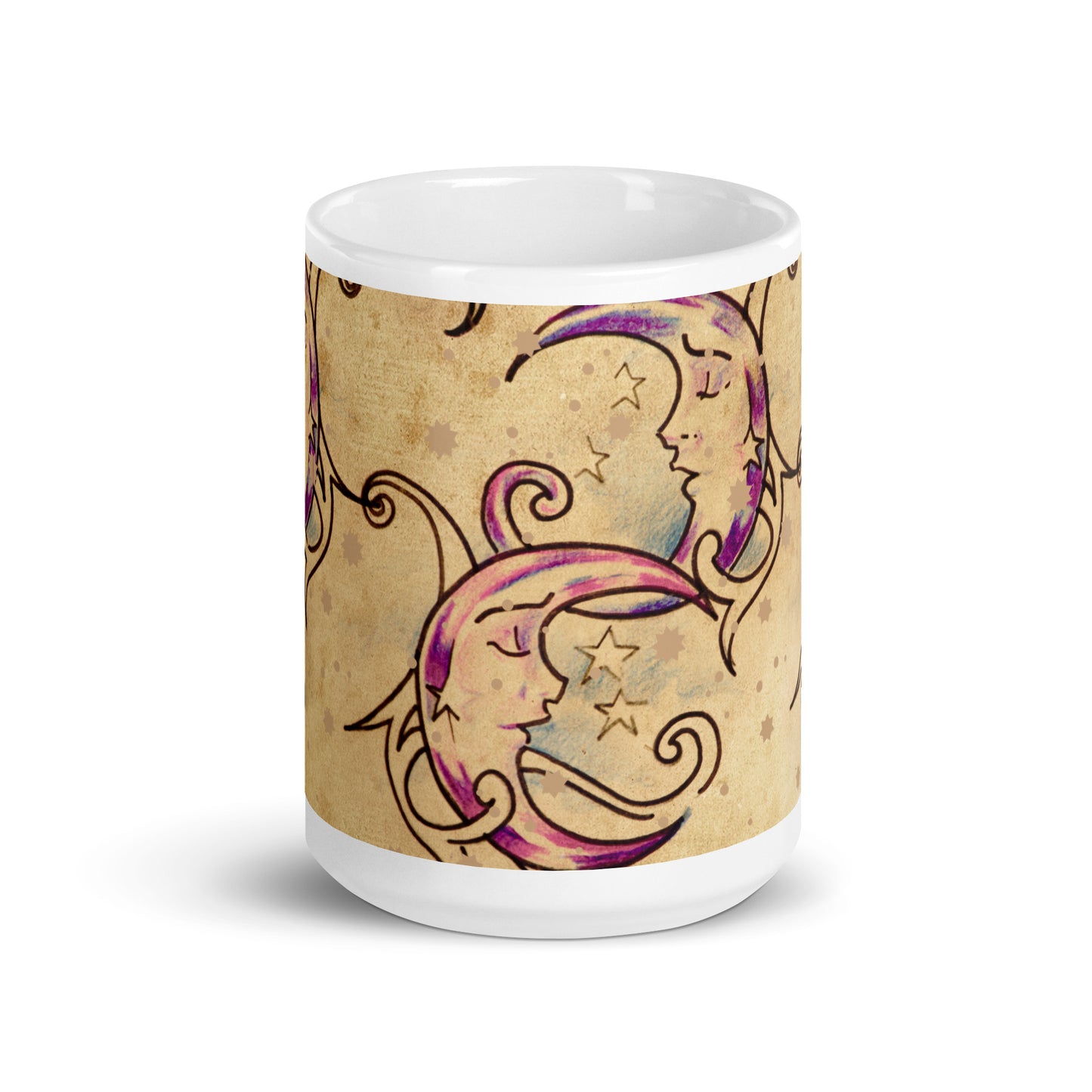 Latte Moon White Glossy Mug