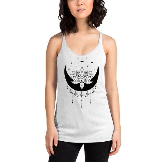 Moon Lotus Flower Star Women's Racerback Tank