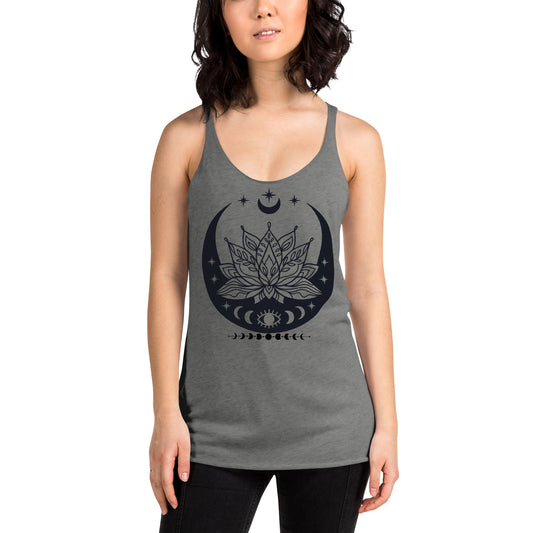 Moon Lotus Flower Women's Racerback Tank