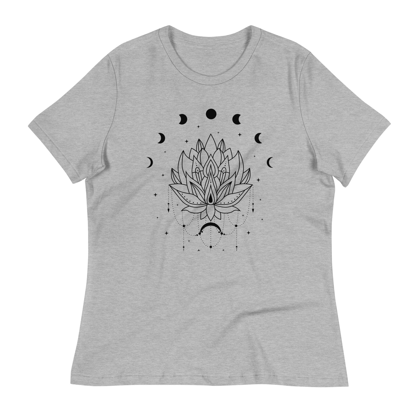 Lotus Flower Moon Phase Women's Relaxed Fit T-Shirt