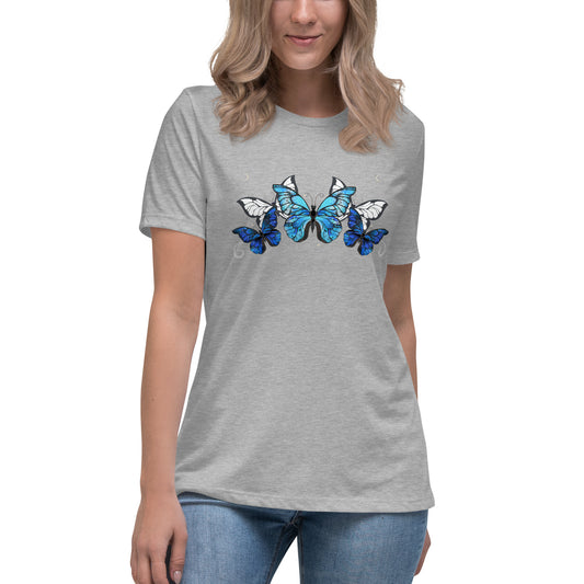 Blue Butterflies Women's Relaxed Fit T-Shirt