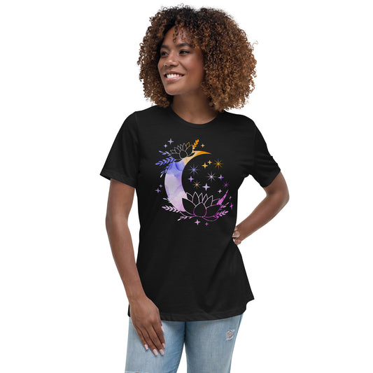 Pastel Moon Star Women's Relaxed Fit T-Shirt