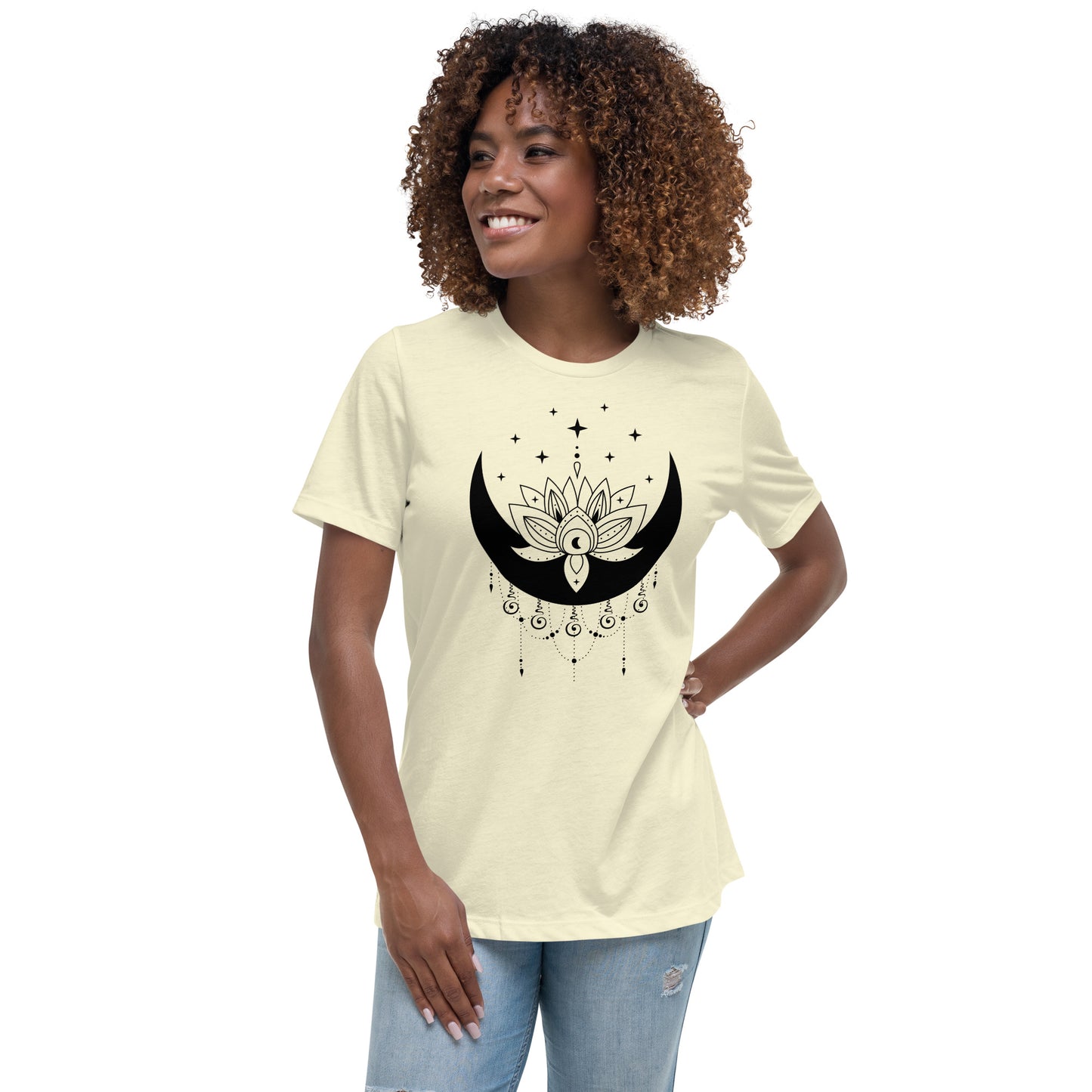 Moon Lotus Star Women's Relaxed Fit T-Shirt