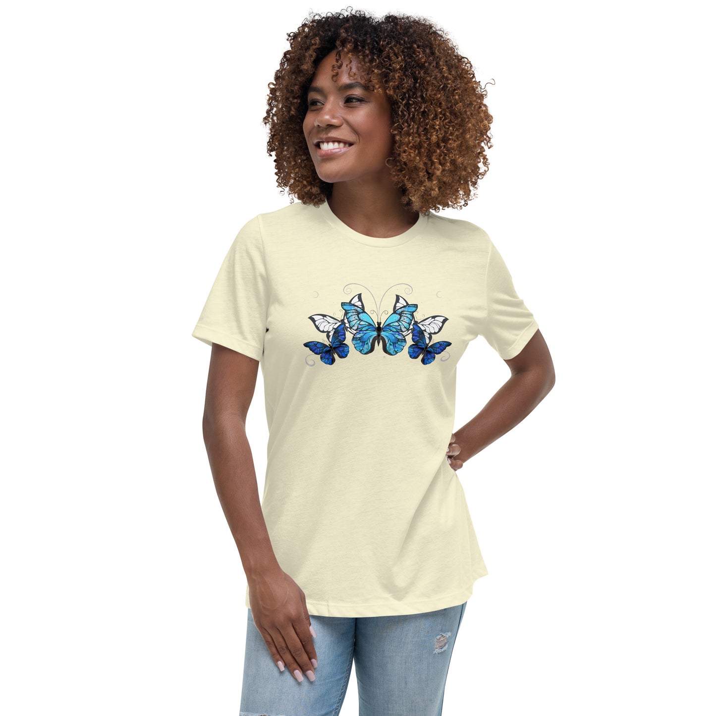 Blue Butterflies Women's Relaxed Fit T-Shirt