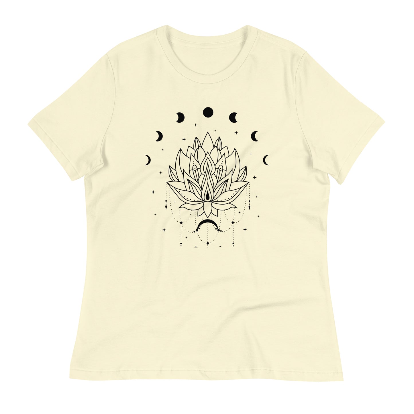 Lotus Flower Moon Phase Women's Relaxed Fit T-Shirt