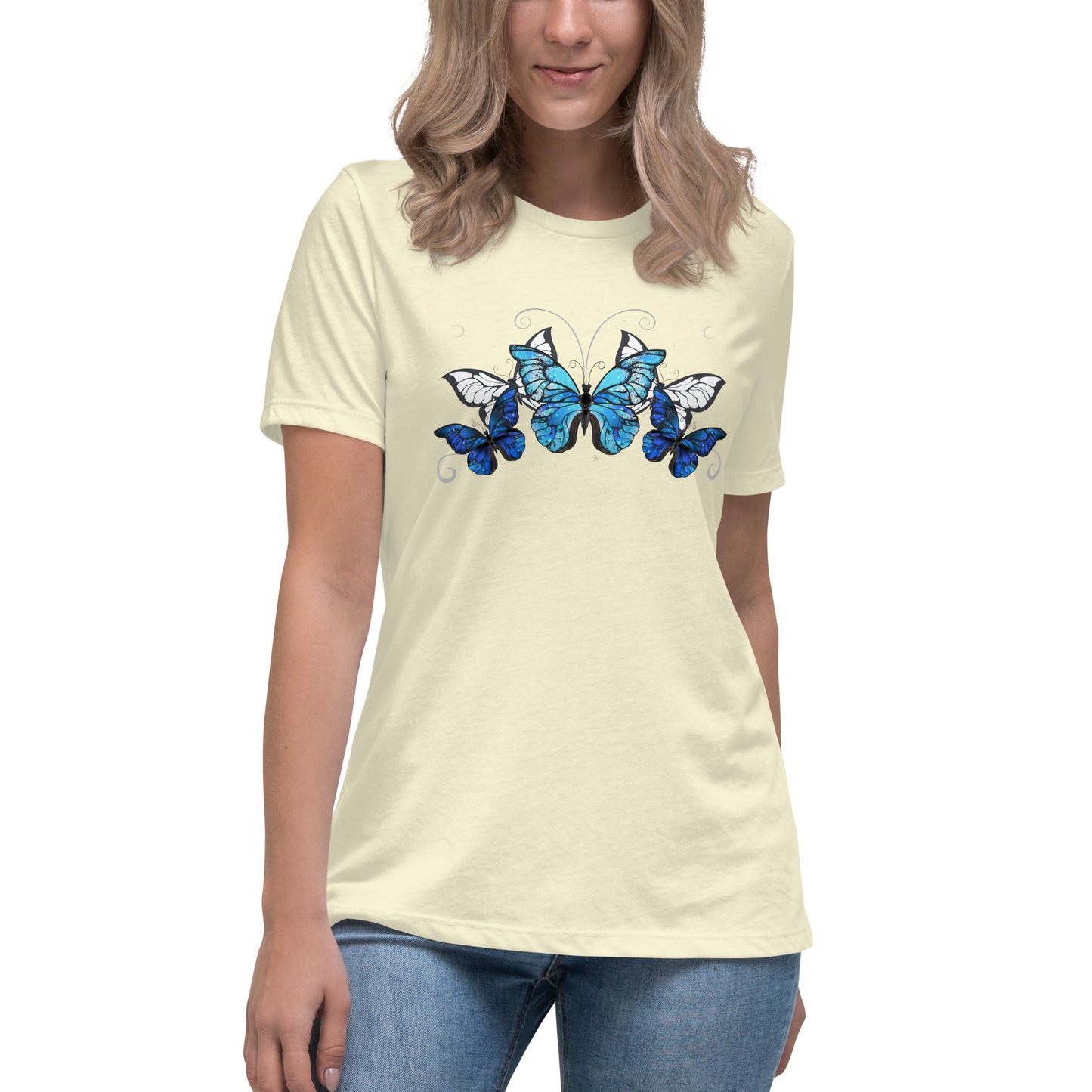 Blue Butterflies Women's Relaxed Fit T-Shirt