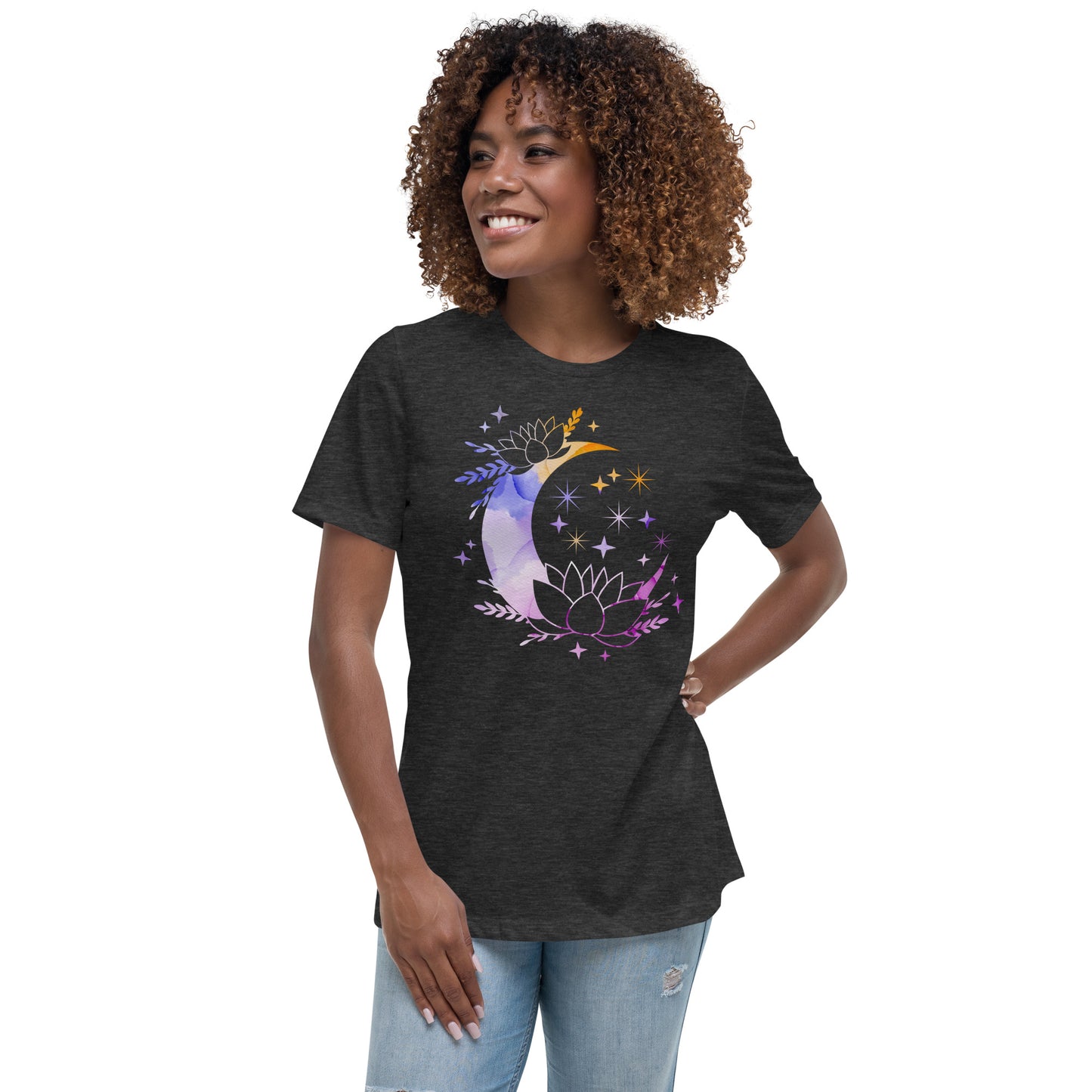 Pastel Moon Star Women's Relaxed Fit T-Shirt