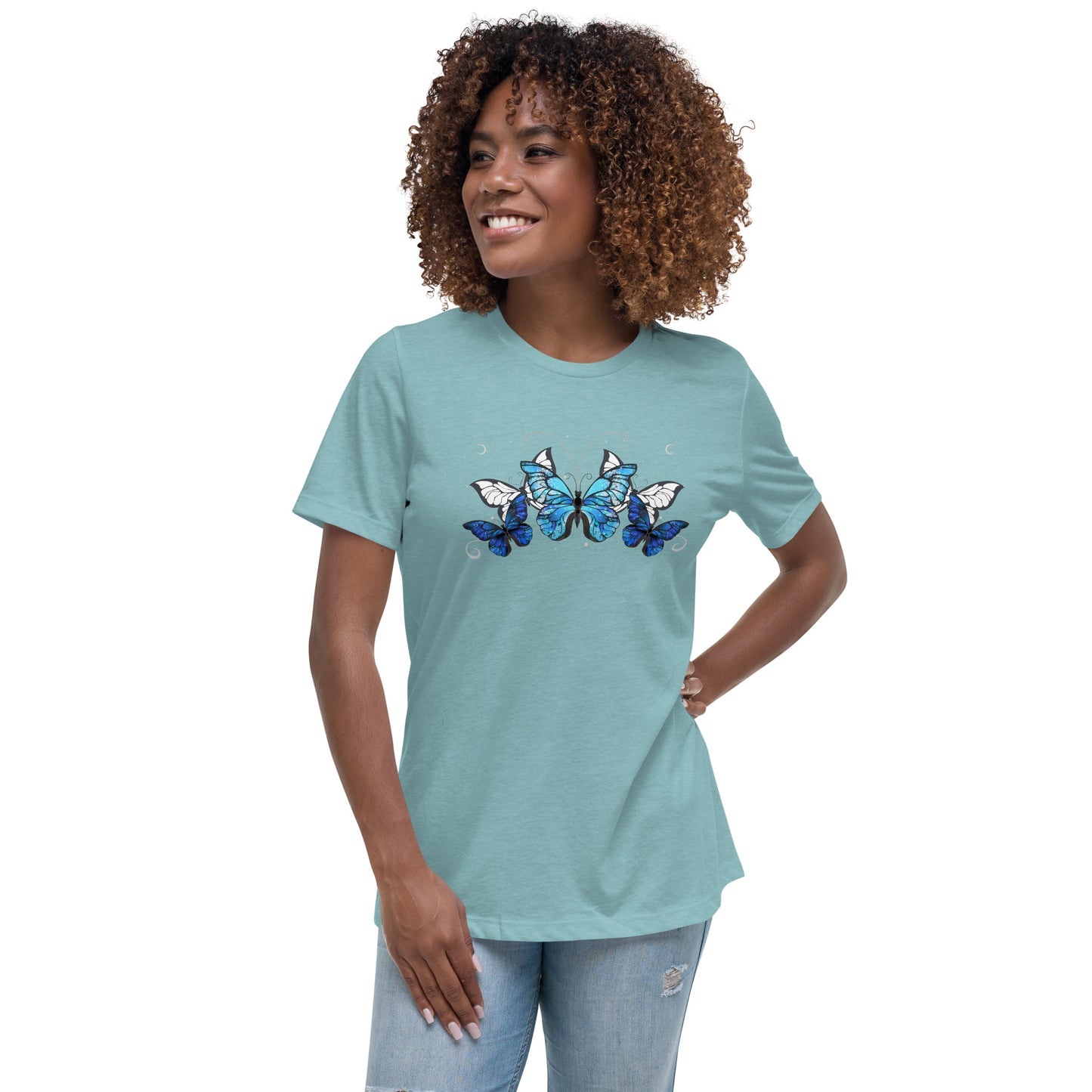 Blue Butterflies Women's Relaxed Fit T-Shirt