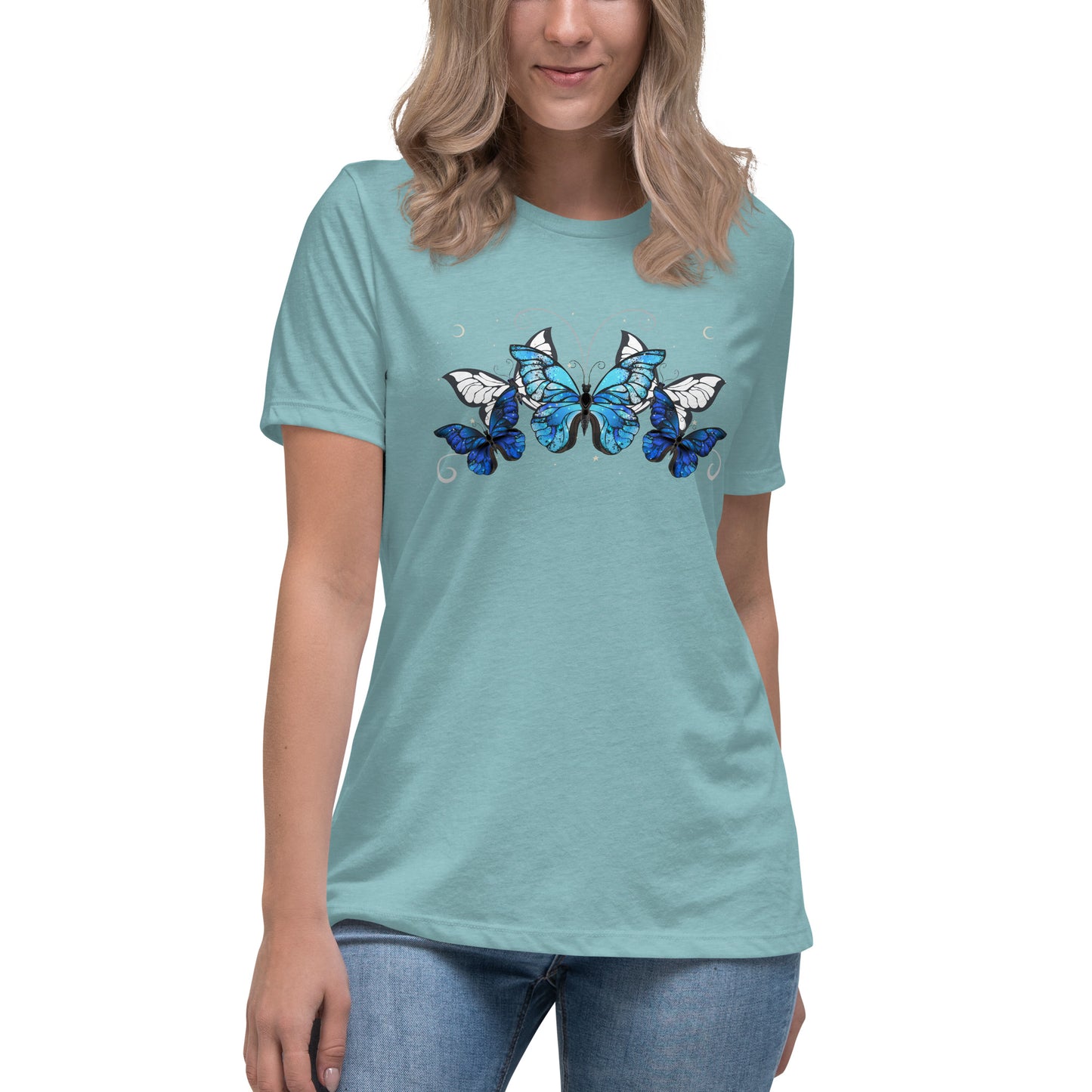 Blue Butterflies Women's Relaxed Fit T-Shirt