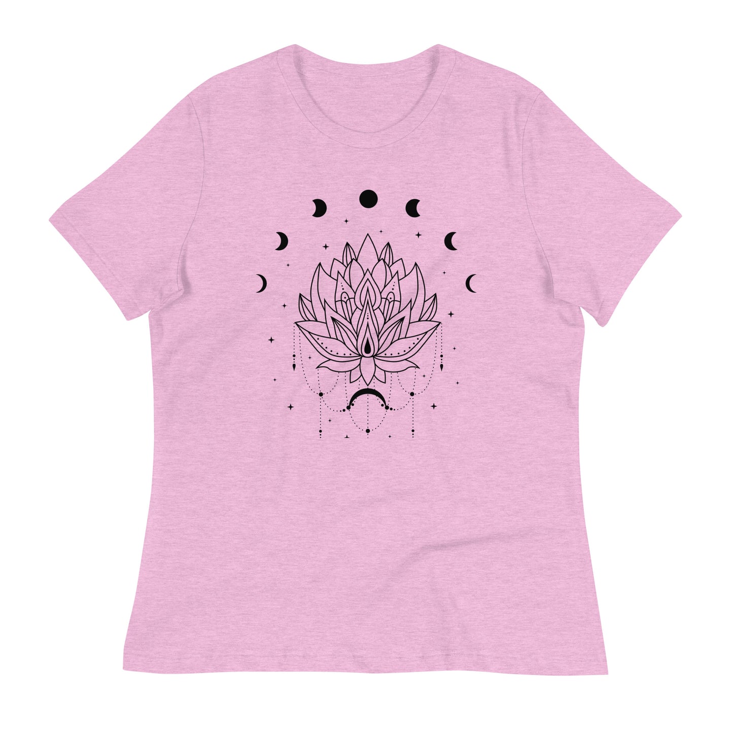 Lotus Flower Moon Phase Women's Relaxed Fit T-Shirt